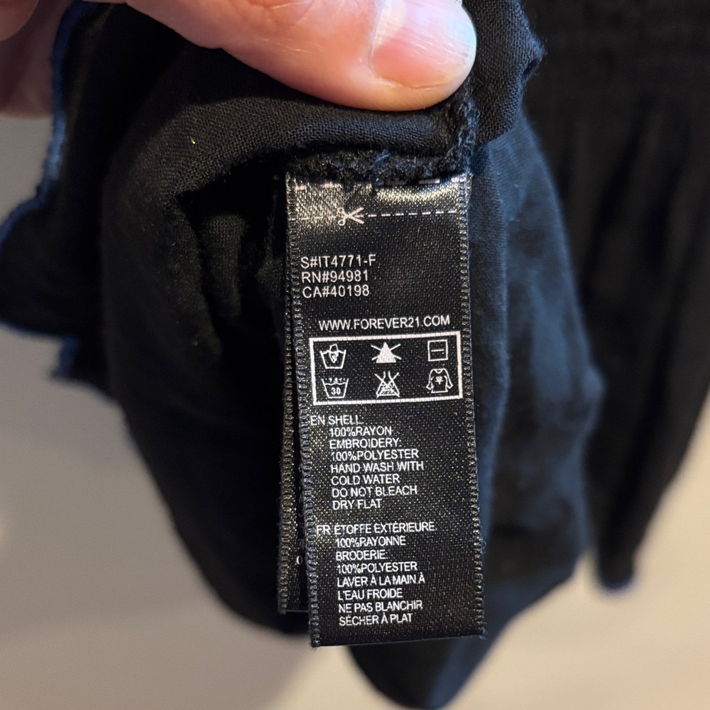 BOC Black Top with Colorful Embroidery - Picture 6 of 6